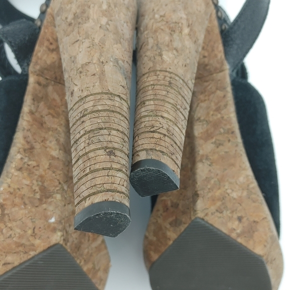HERVE Leger suede & cork heels size 7 - Picture 11 of 14